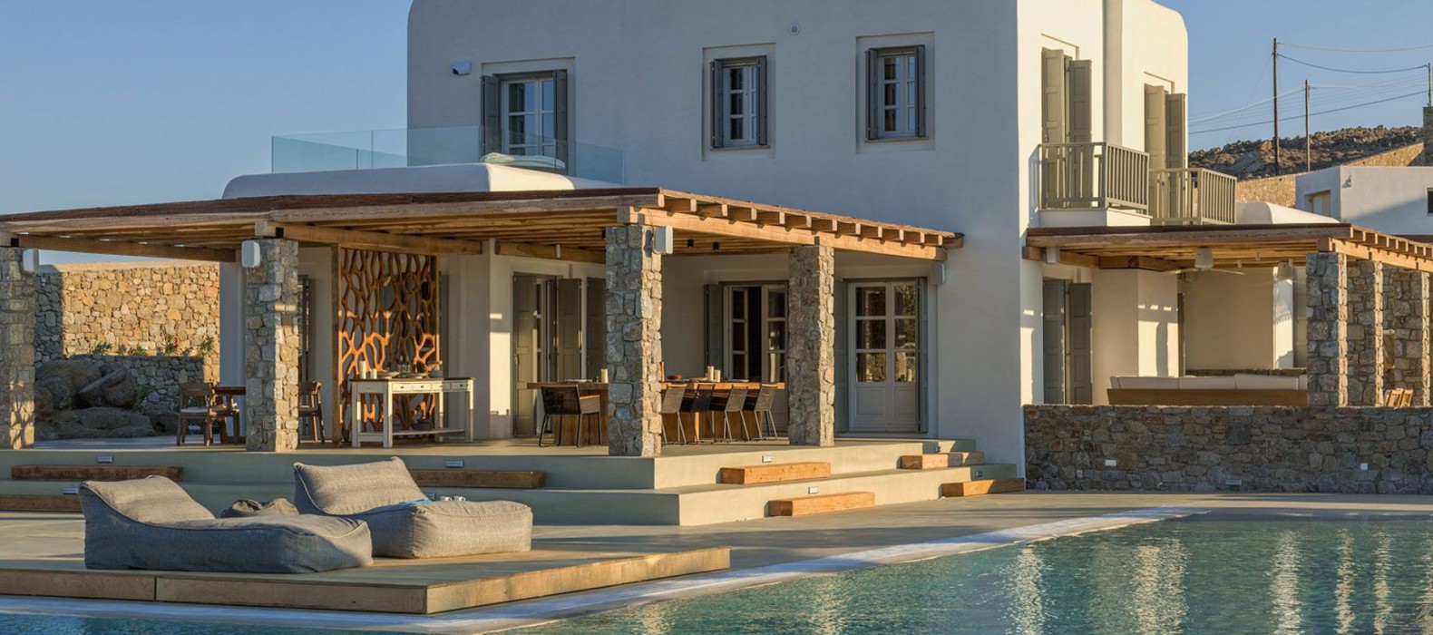Exterior pool of Villa Galia in Mykonos
