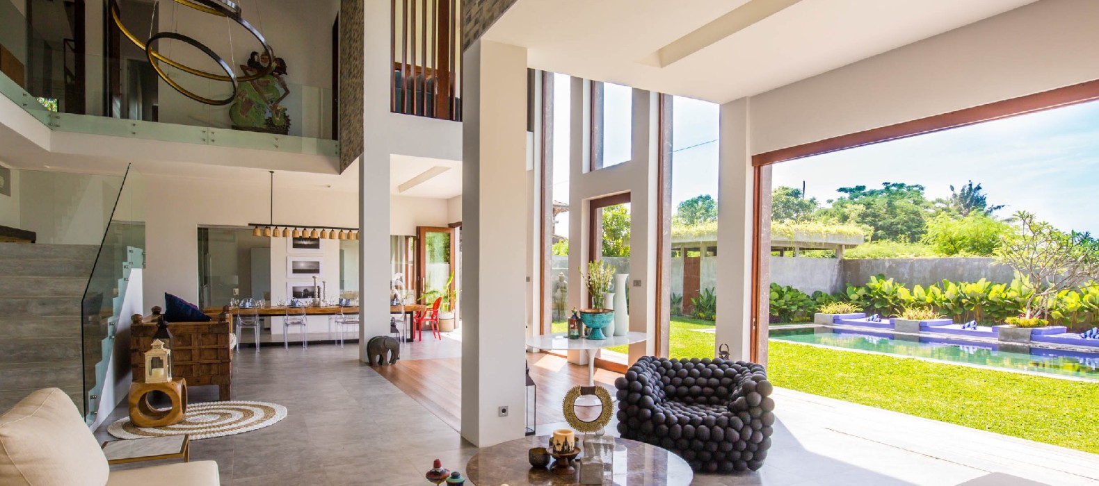 Living room of Villa Delfino in Bali