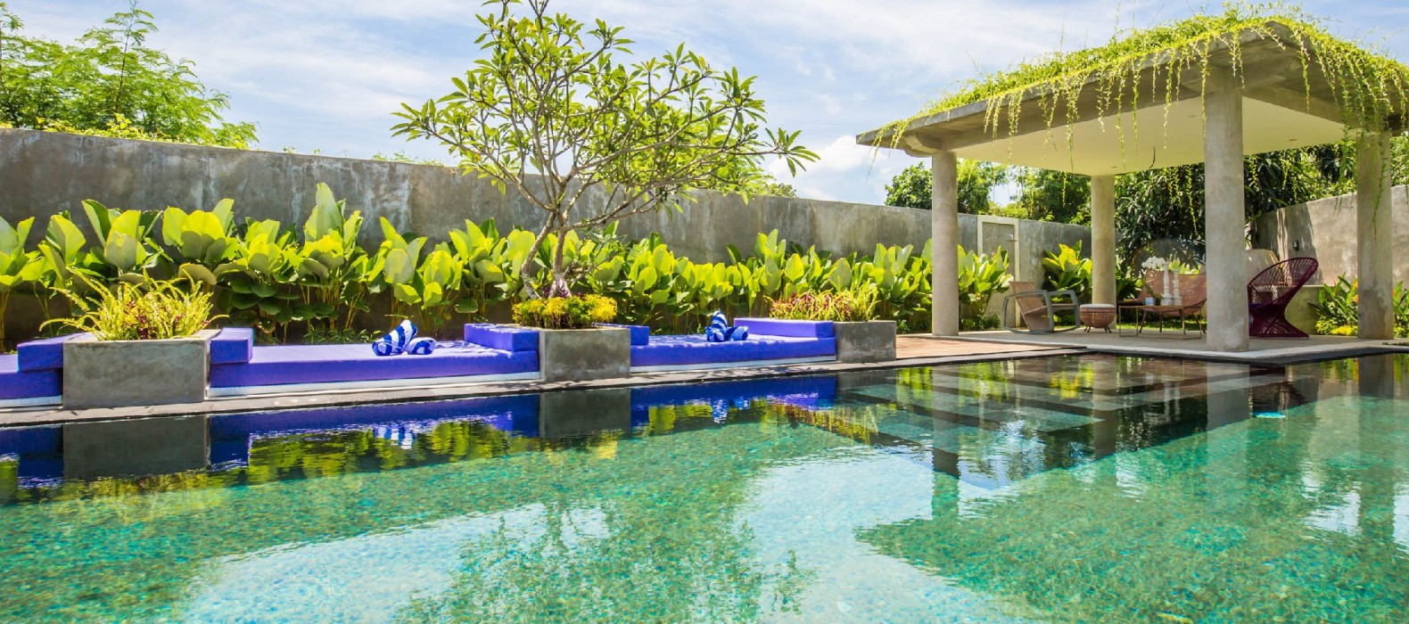 Exterior pool area of Villa Delfino in Bali