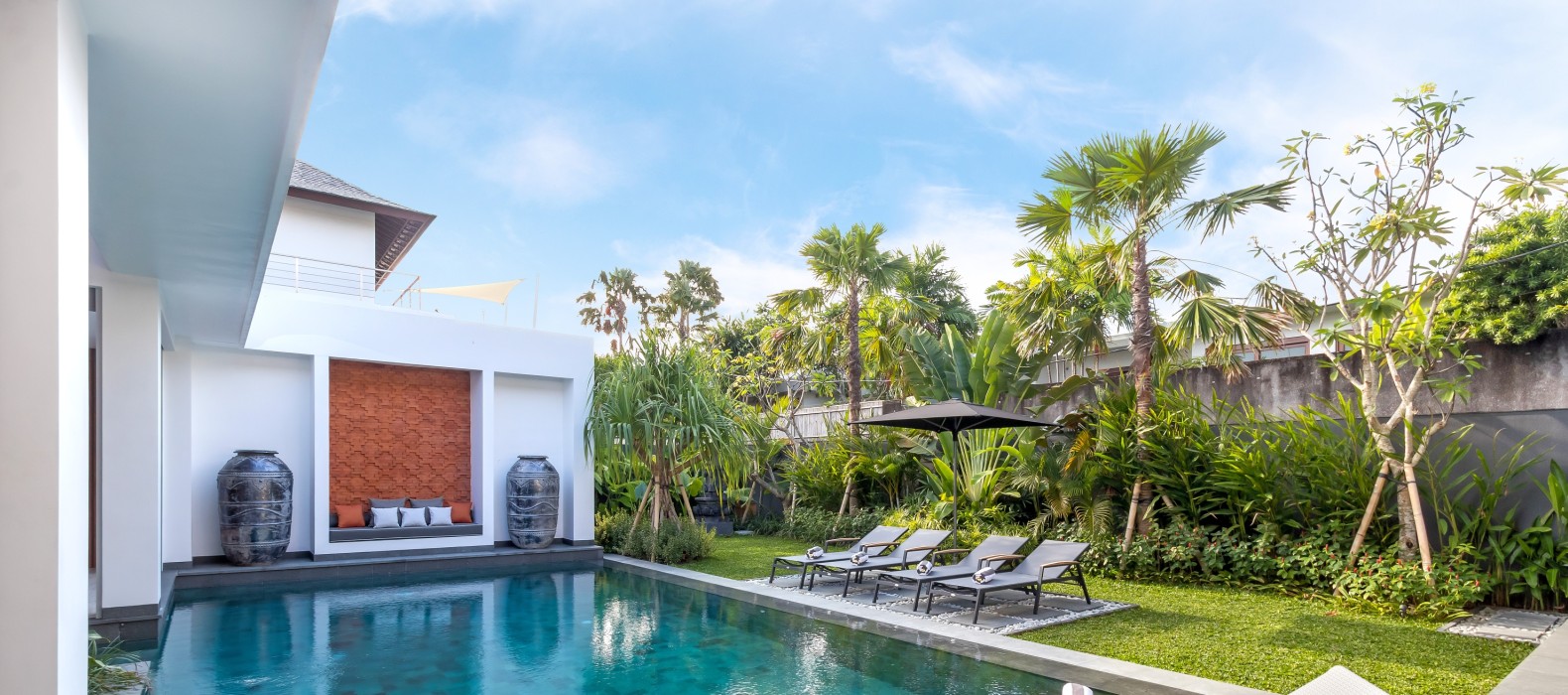 Exterior pool view of Villa Castil de Udara in Bali