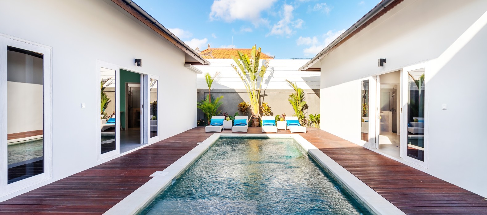 Exterior pool view of Villa Hiburan in Bali