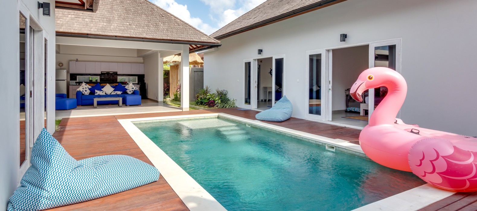 Exterior pool area of Villa Hiburan in Bali