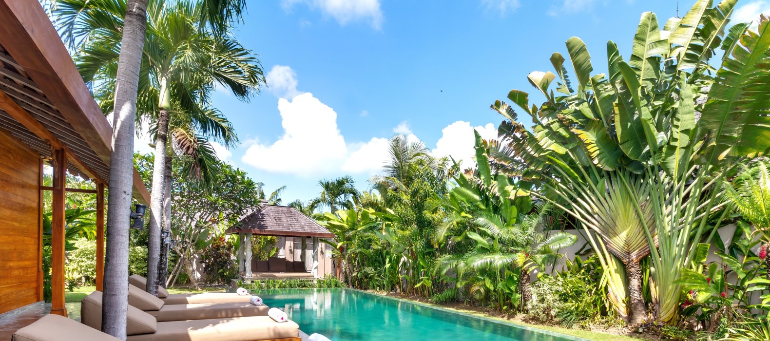 Exterior pool area of Villa Little Mannao in Bali