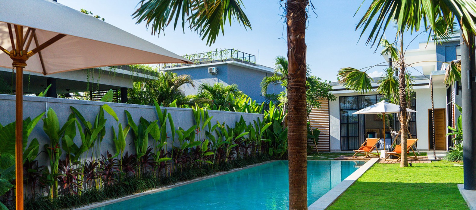 Exterior pool area of Villa Paradise Garden in Bali