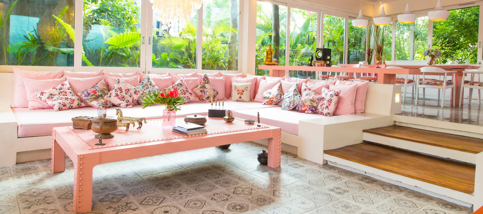 Living room of Villa Tulu in Bali