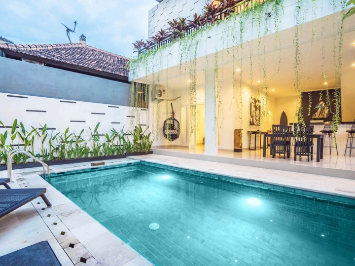 Exterior pool area of Villa Vanilla Canggu in Bali