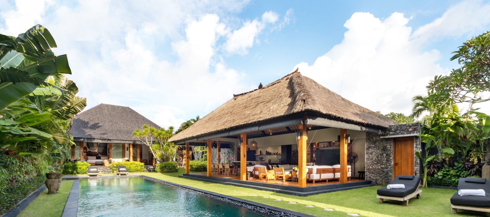 Exterior pool area of Villa Wolfe in Bali
