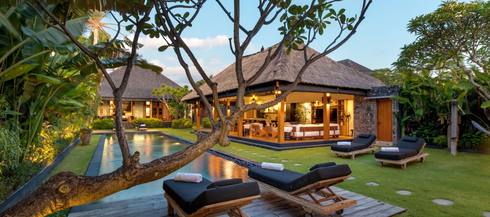 Exterior pool area of Villa Wolfe in Bali