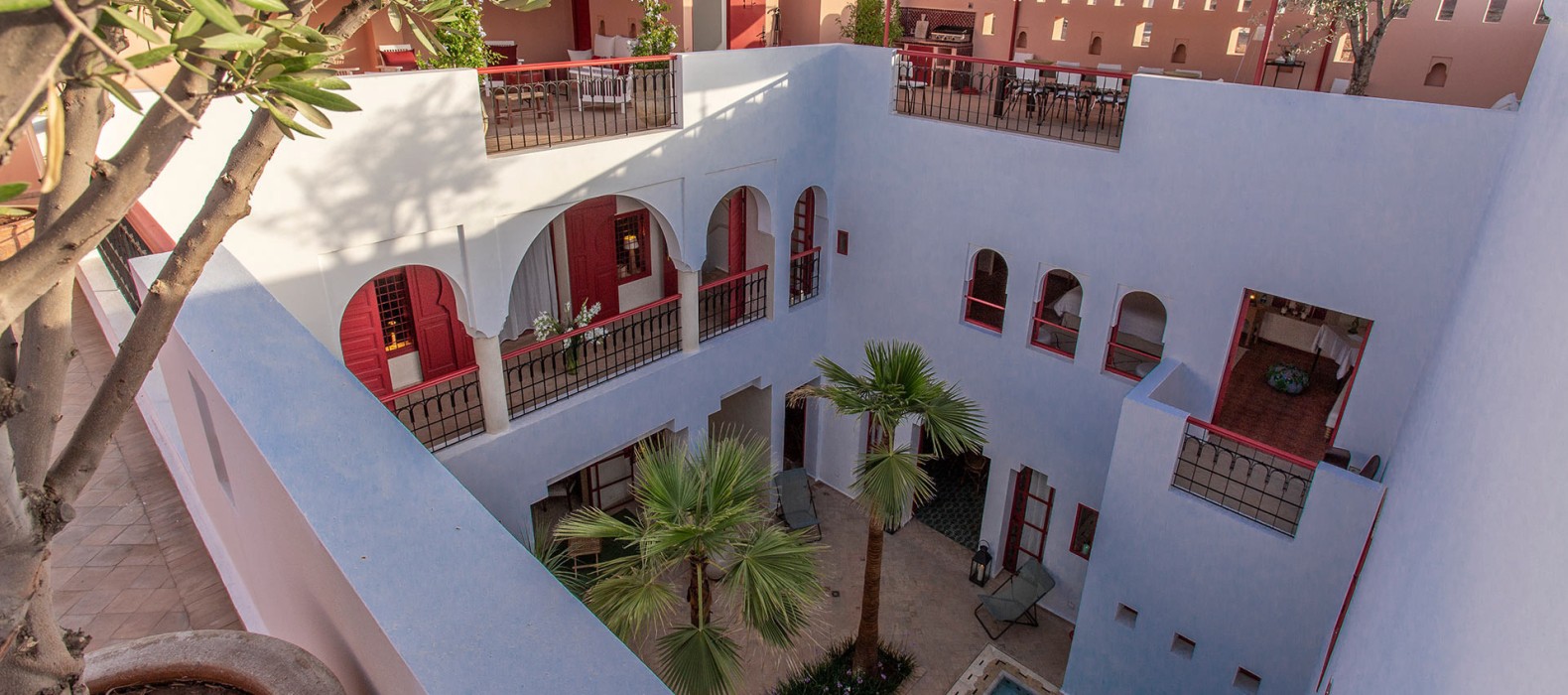 Villa view of Riad Fleur Rouge in Marrakech
