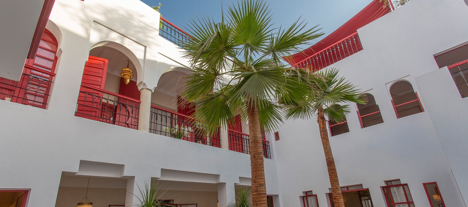 Exterior villa view of Riad Fleur Rouge in Marrakech
