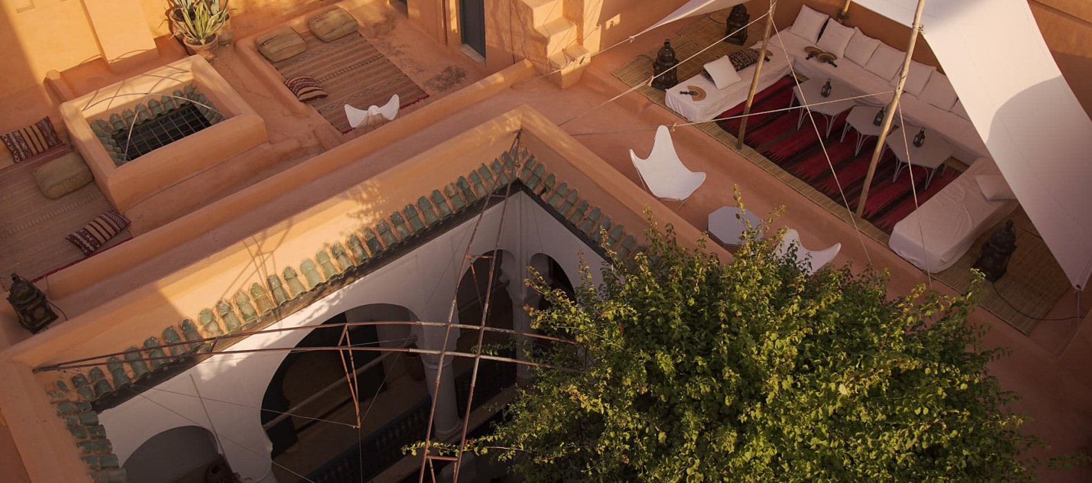 Rooftop view of Riad Knizou in Marrakech