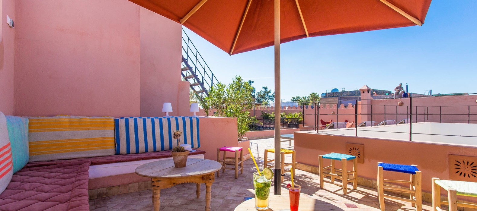 Rooftop view of Riad Mima in Marrakech