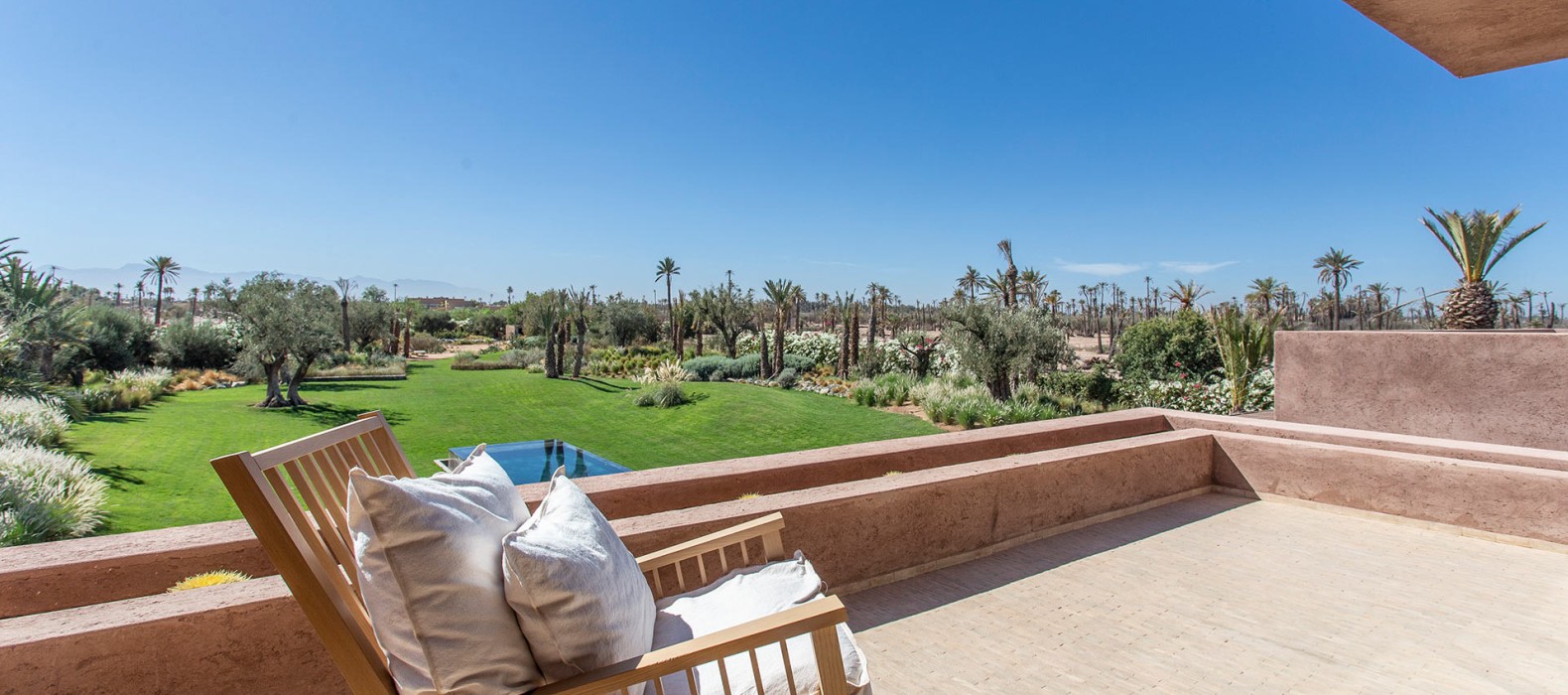 Balcon view of Villa Arabesque in Marrakech