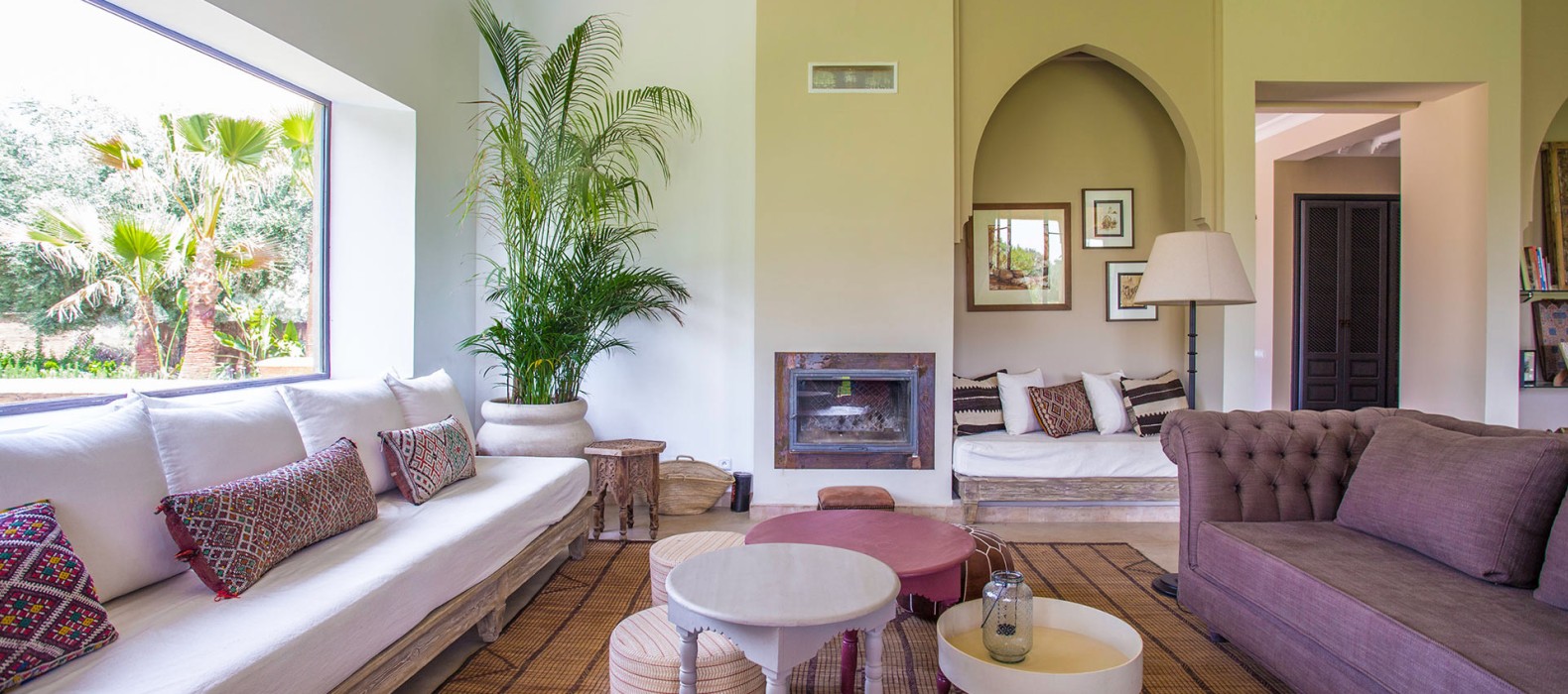 Living room of Villa Coeur d´Oliviers in Marrakech