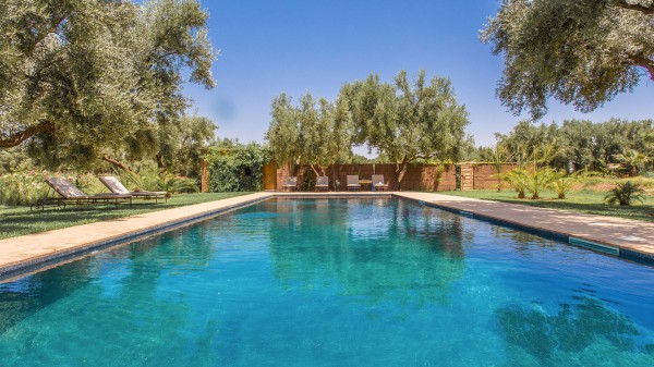 Pool view of Villa Coeur d´Oliviers in Marrakech