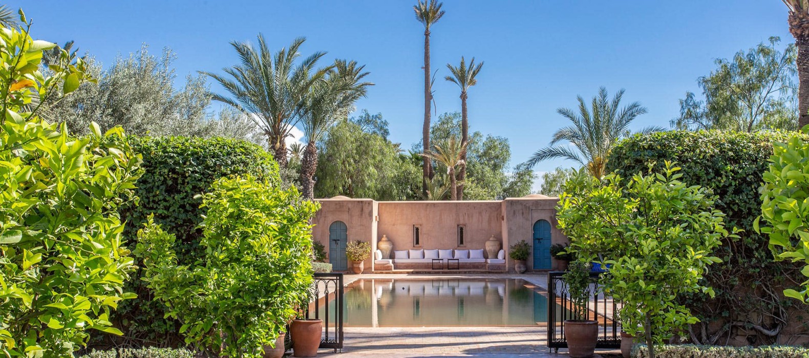 Pool area view of Villa Gardien du Ciel in Marrakech