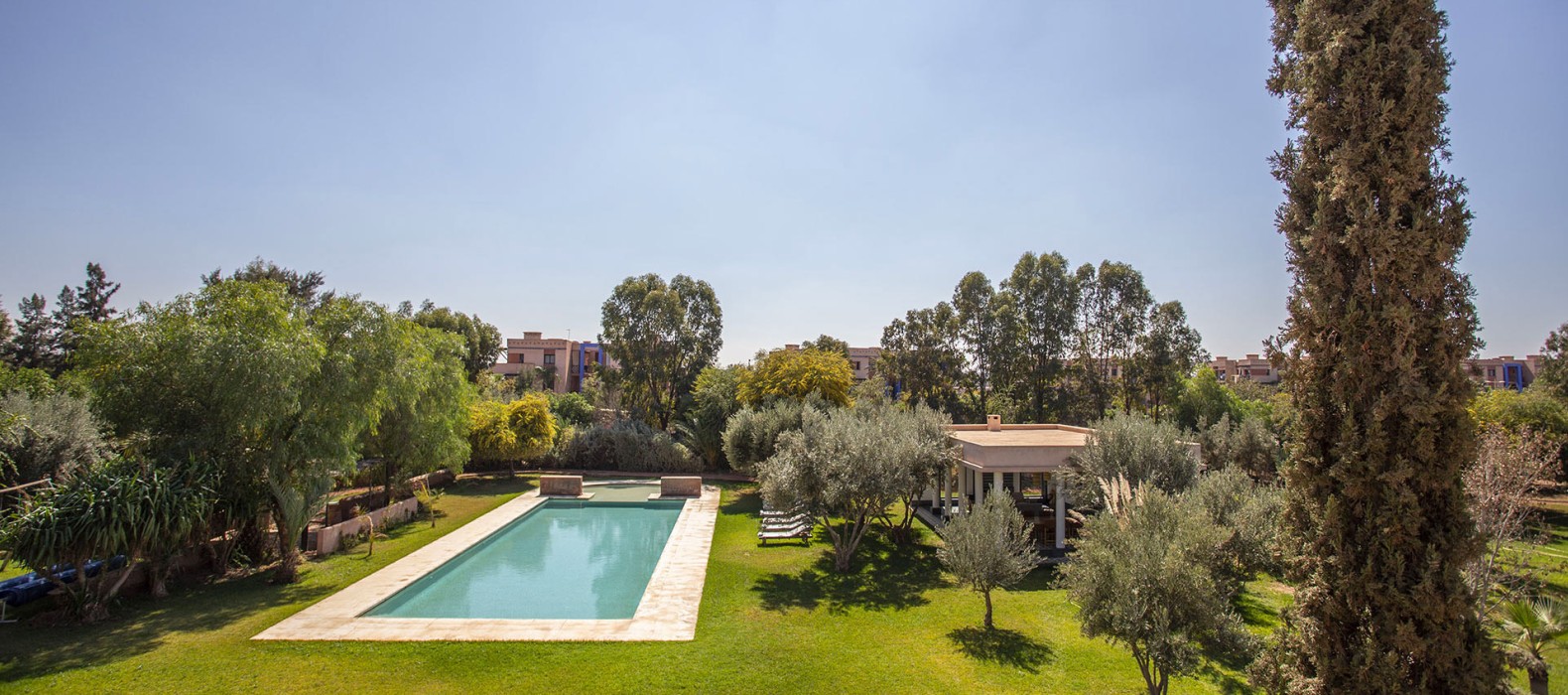 Landscape view of Villa Gauthier in Marrakech