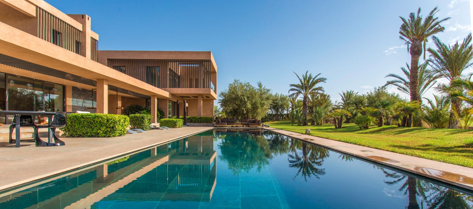 Pool view of Villa Golf Saharien in Marrakech