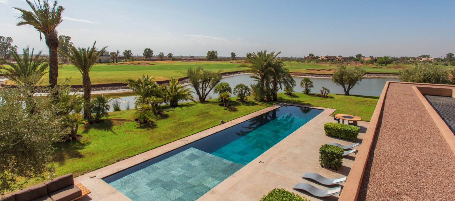 Landscape view of Villa Golf Saharien in Marrakech