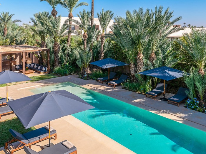 Pool area view of  Villa Jardins d´Or in Marrakech