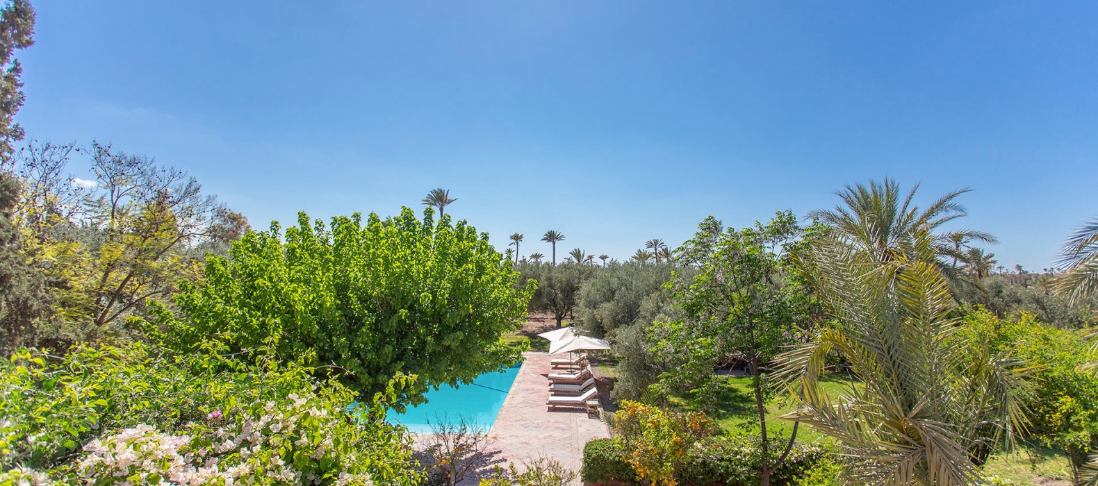 Landscape view of Villa Les Almohades in Marrakech