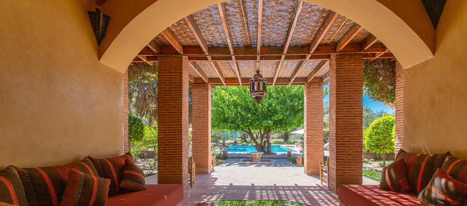 Lounge area view of Villa Les Almohades in Marrakech
