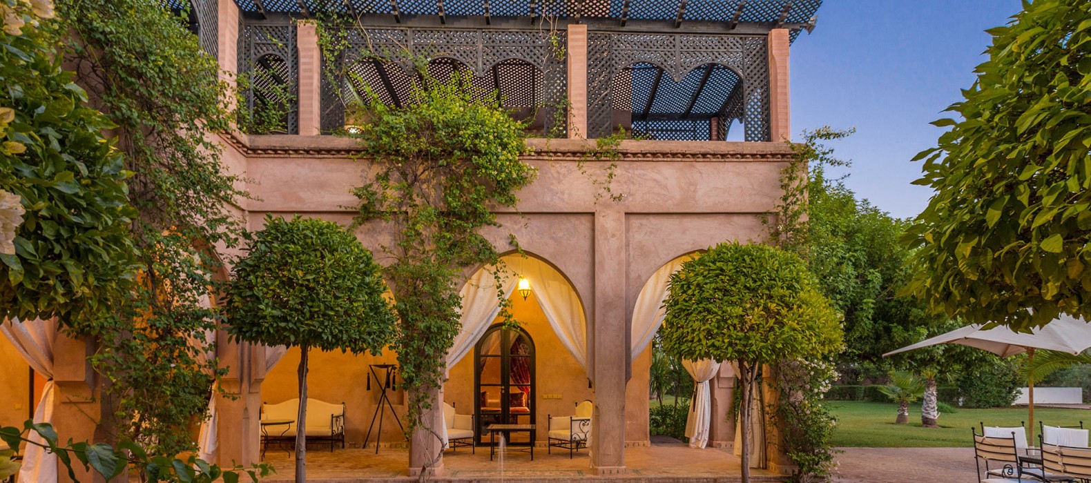 Exterior area view of Villa Mansour in Marrakech