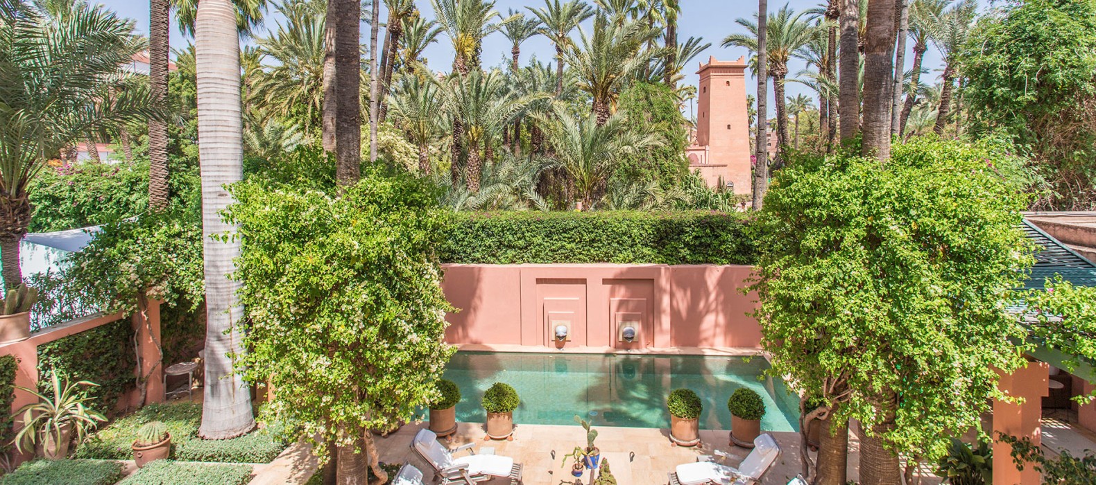 Landscape view of Villa Nour in Marrakech