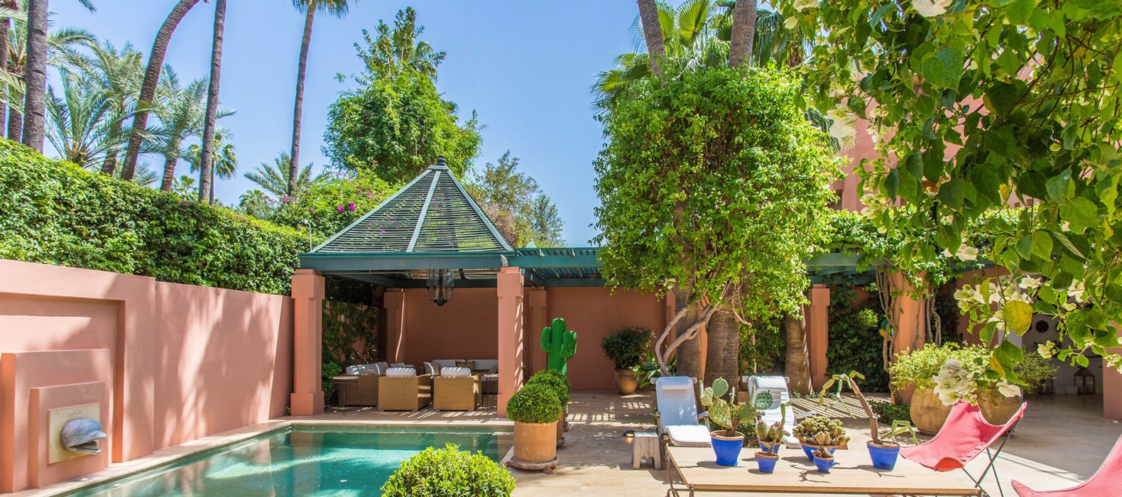 Pool area of Villa Nour in Marrakech