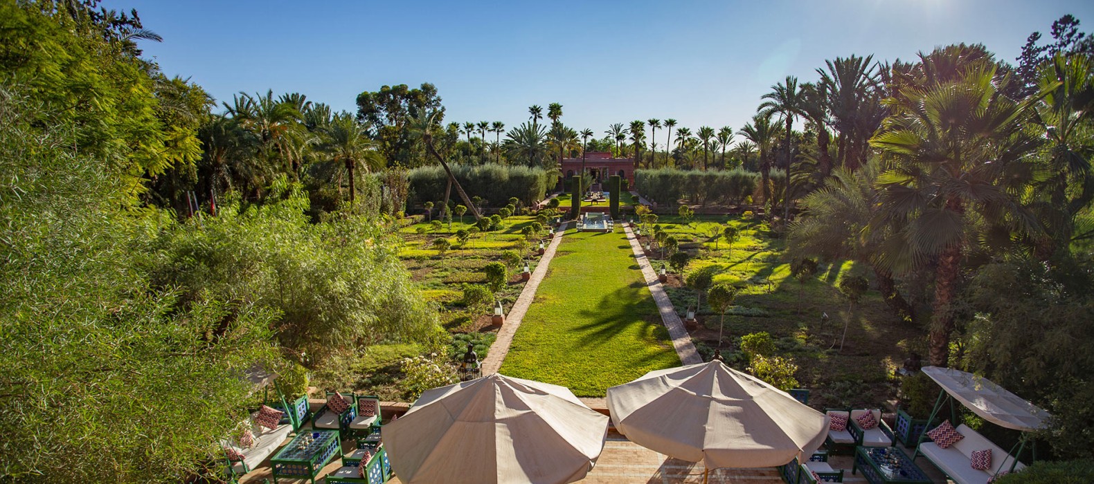 Landscape view of Villa Petite Majorelle in Marrakech