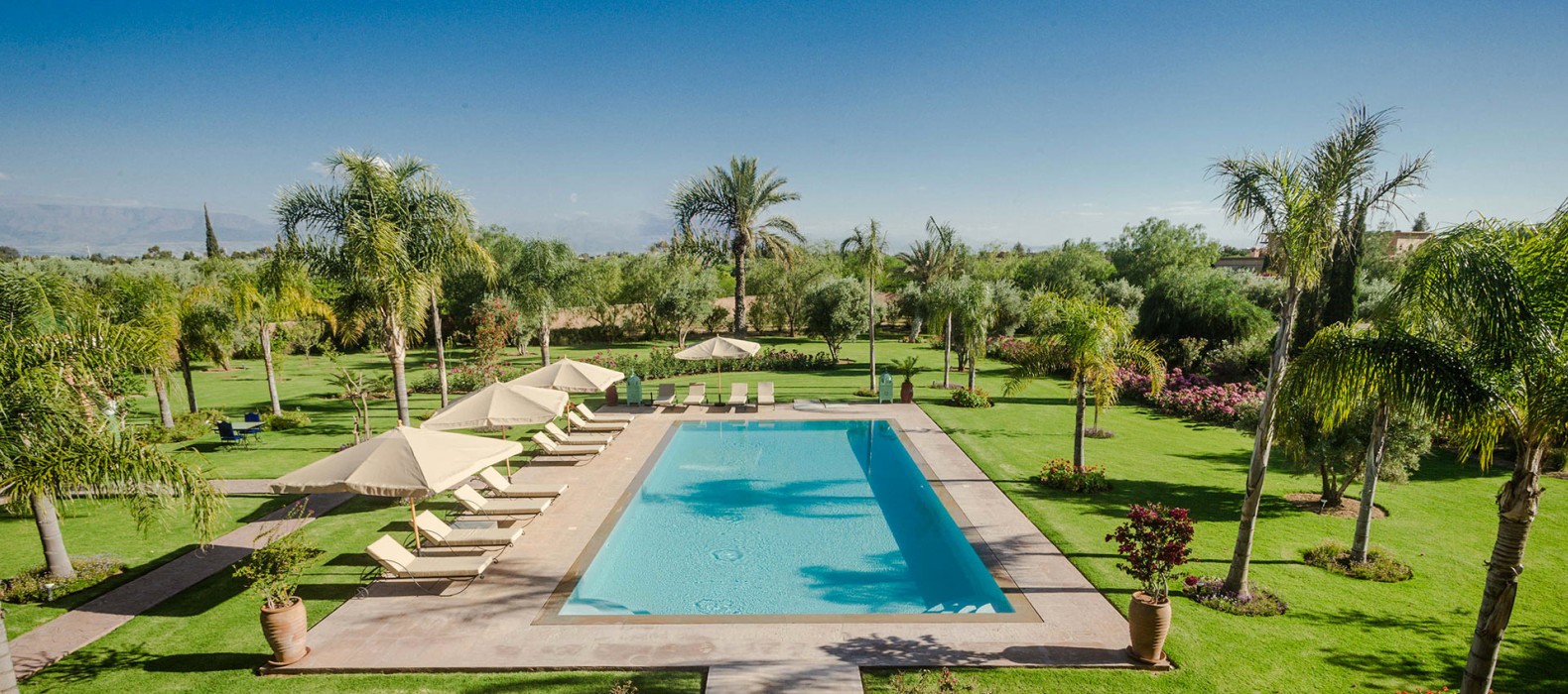 Pool view of Villa Rosalie in Marrakech