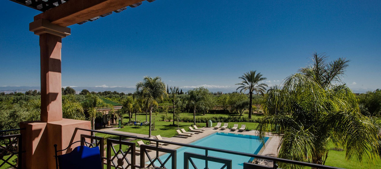 Landscape view of Villa Rosalie in Marrakech