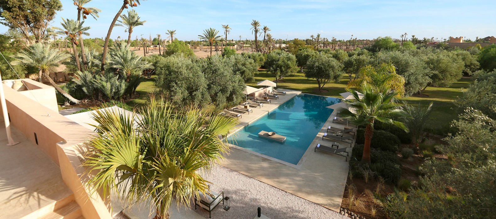 Landscape view of Villa Shakir in Marrakech