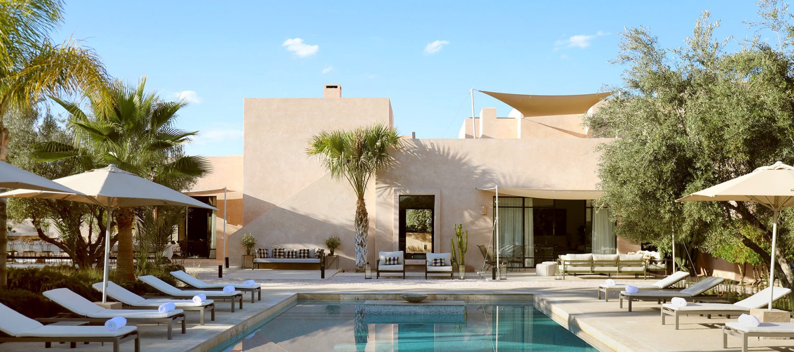 Exterior pool area of Villa Shakir in Marrakech