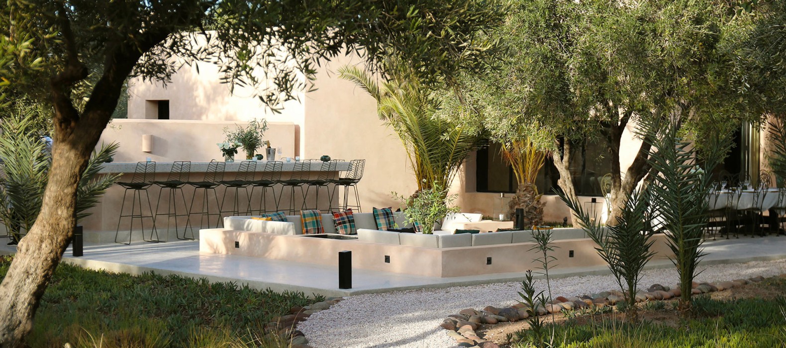 Exterior chill area of Villa Shakir in Marrakech