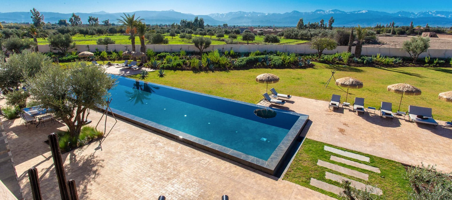 Garden view of Villa Yasmina in Marrakech