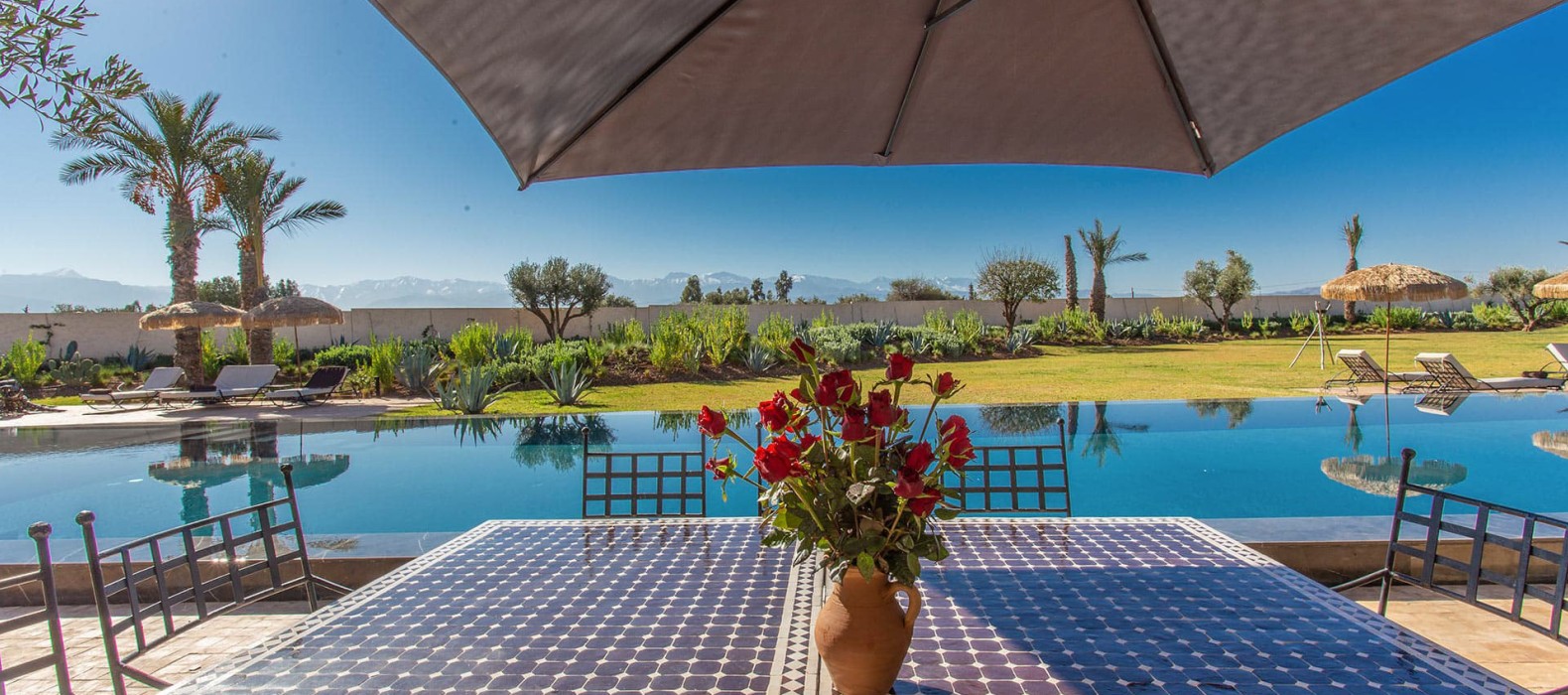 Table view of Villa Yasmina in Marrakech