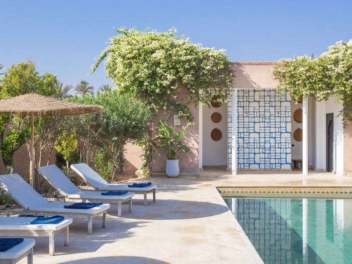Exterior pool area of Villa Zaina in Marrakech
