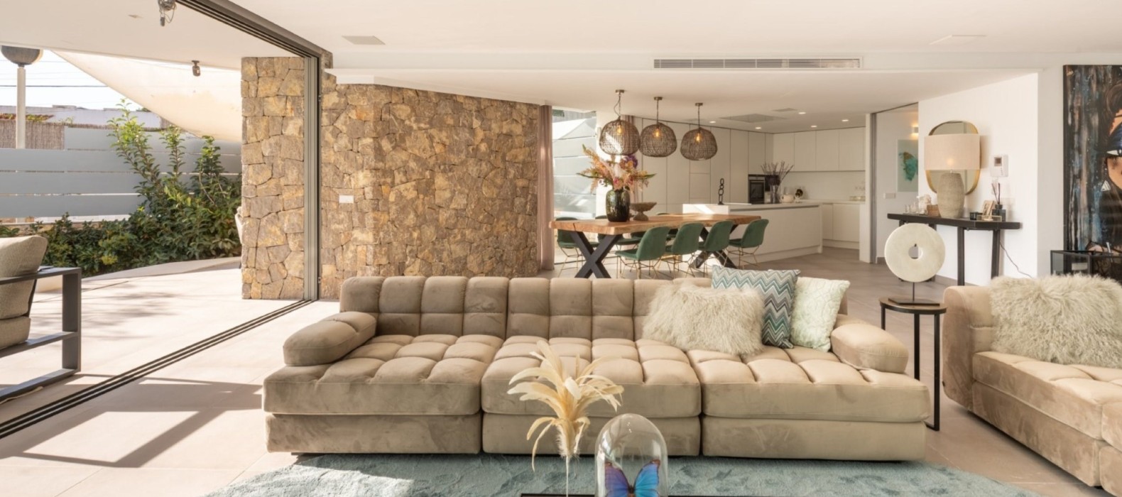 Living room of Casa Oleta in Ibiza