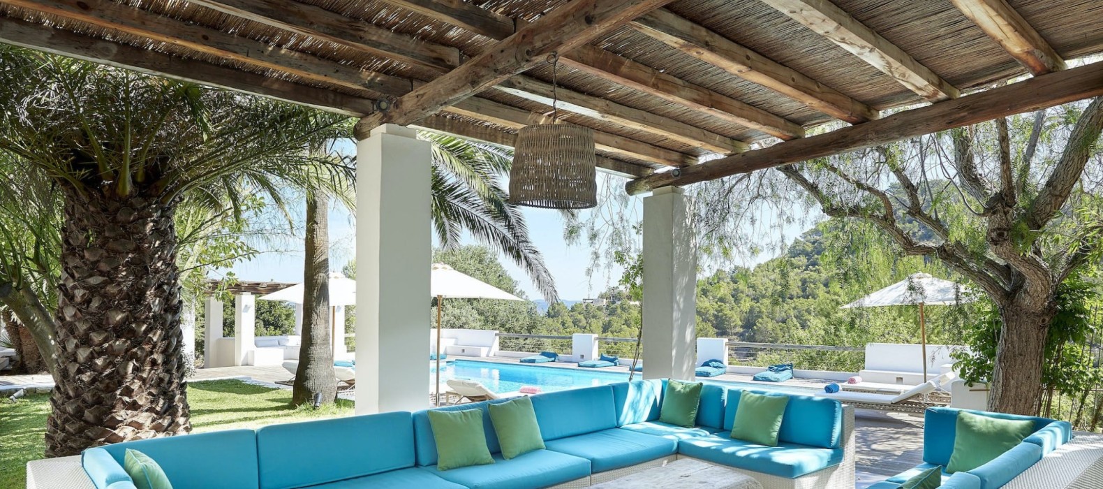 Chill area of Finca Las Velas in Ibiza