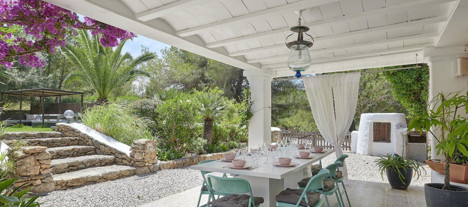 Exterior dining area of Finca Traditionale in Ibiza