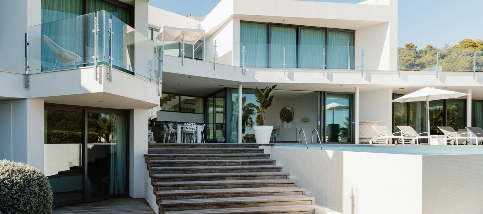 Exterior villa view of Villa Amaya in Ibiza