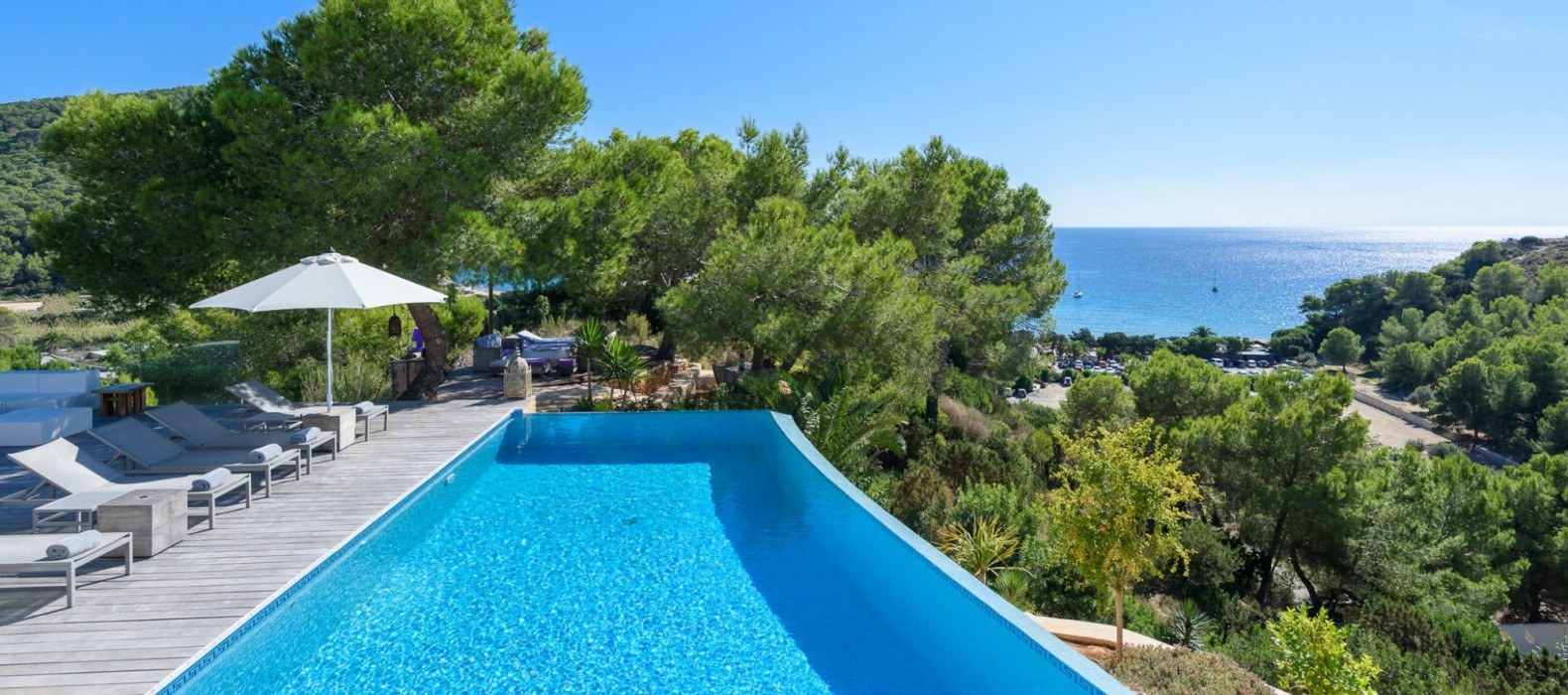 Exterior pool area of Villa Blue Dreams in Ibiza
