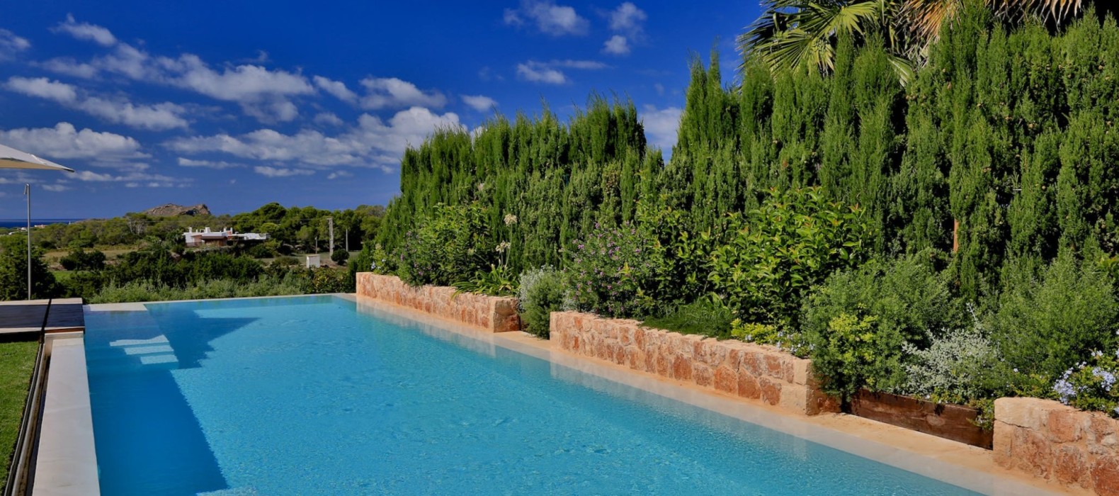 Exterior pool of Villa Cienna in Ibiza
