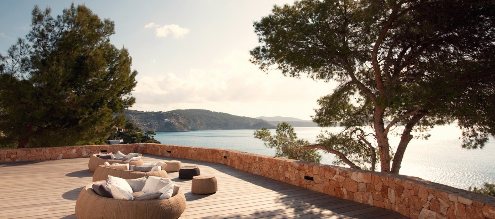 Exterior area with sea view of Villa Cocoa Paradise Ibiza