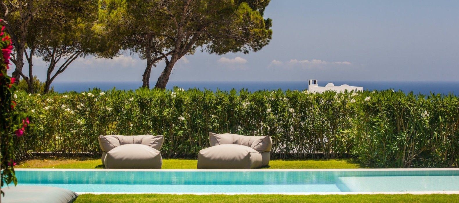 Exterior pool area of Villa Colada in Ibiza