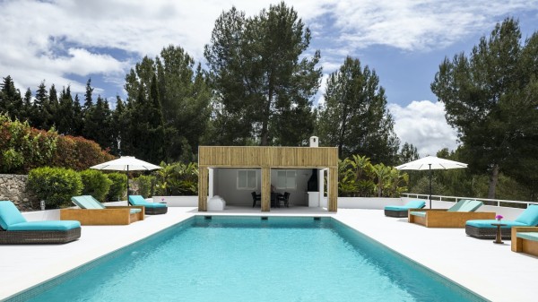 Exterior pool area of Villa Evenfall in Ibiza
