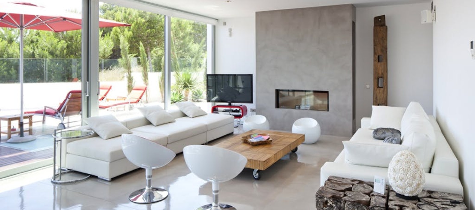 Living room of Villa Harbor in Ibiza