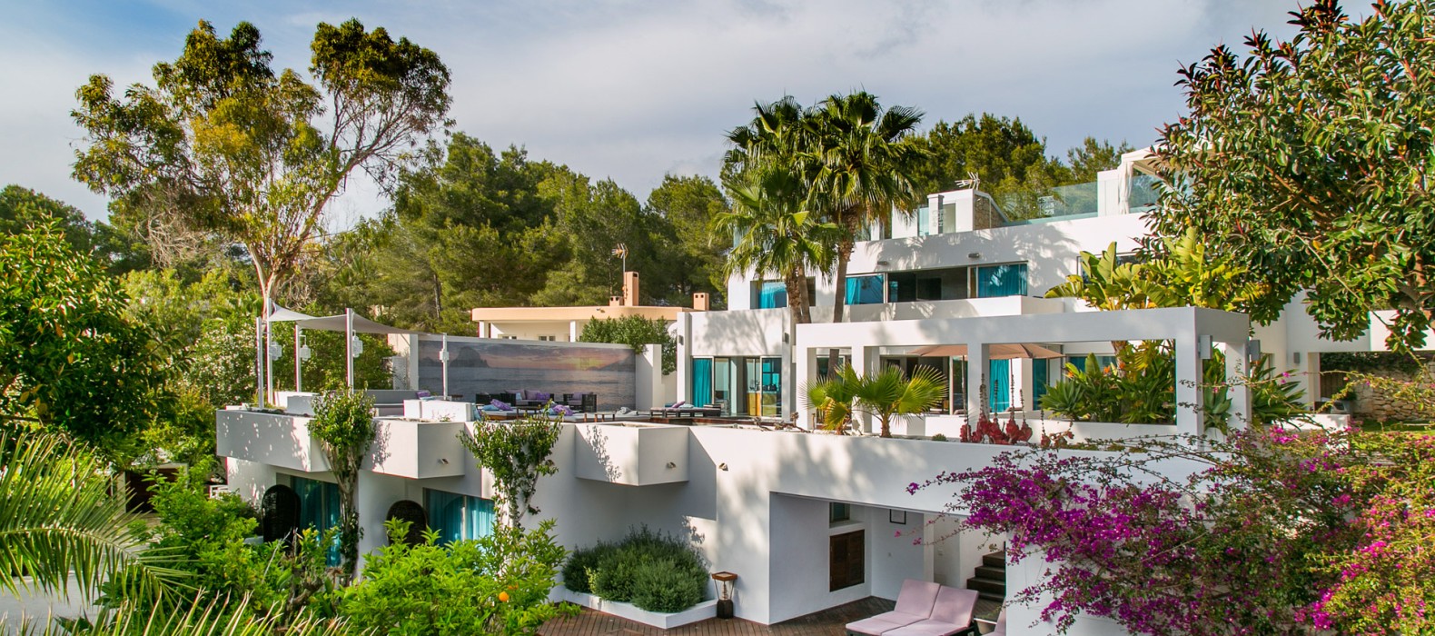 Exterior villa view of Villa Indira in Ibiza