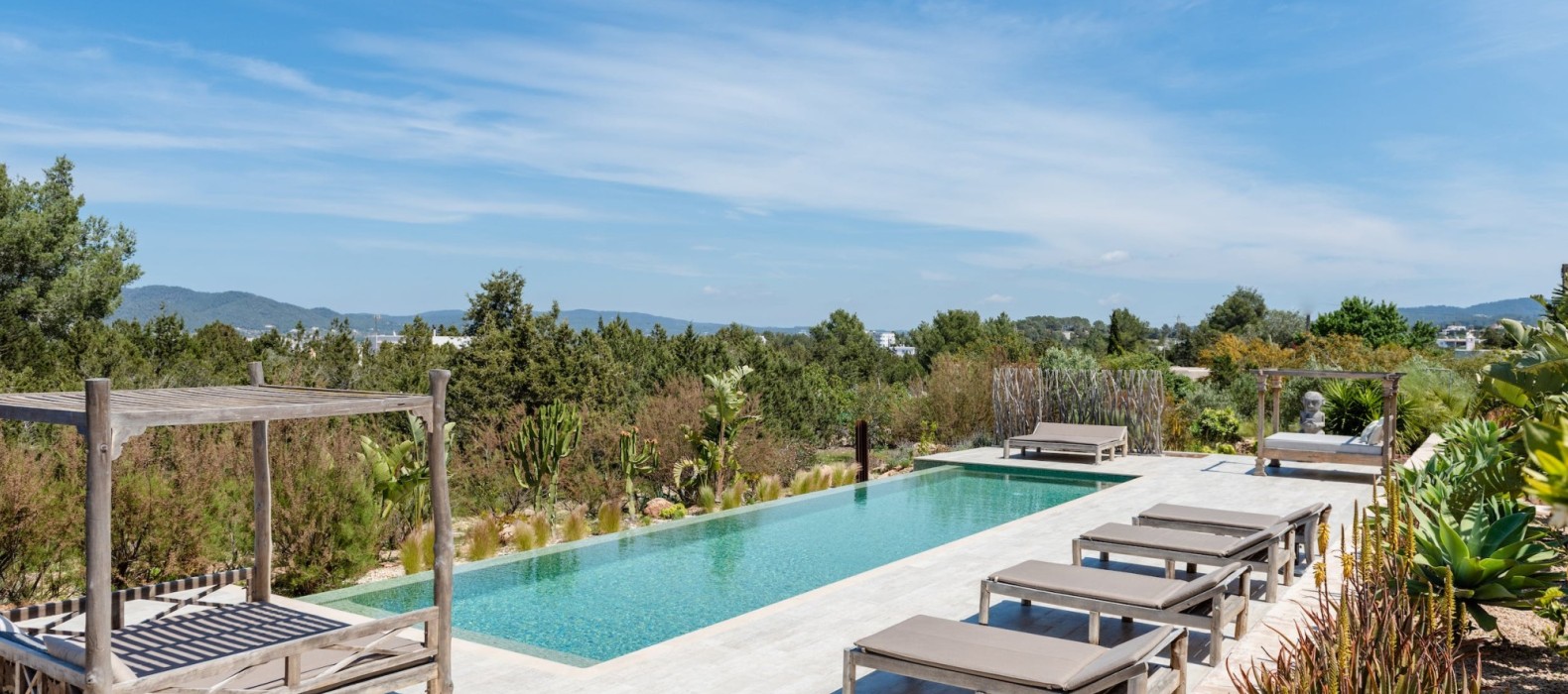 Exterior pool area of Villa Infinity in Ibiza